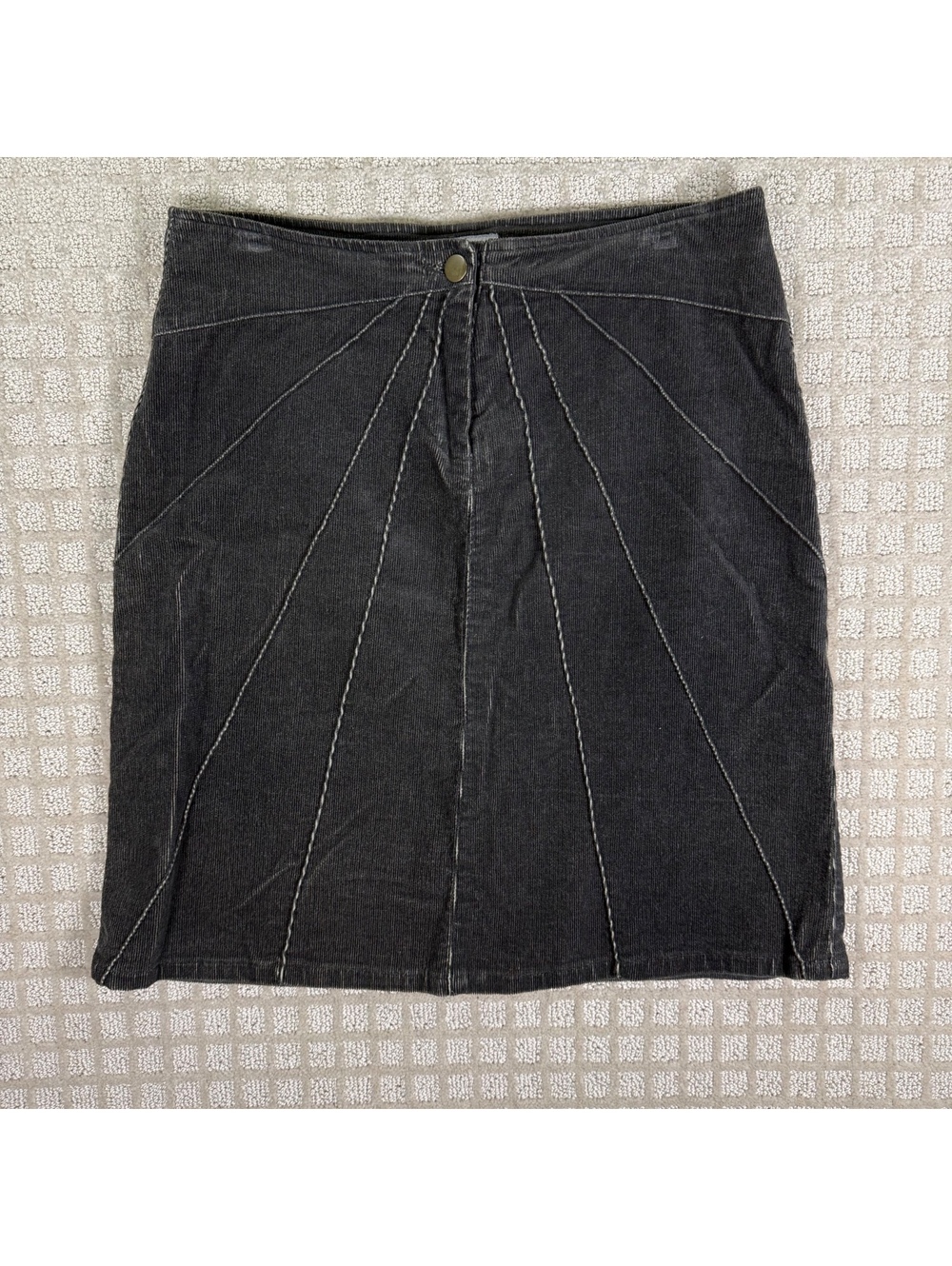 Santa Barbara Clothing Co Black Corduroy Skirt 7